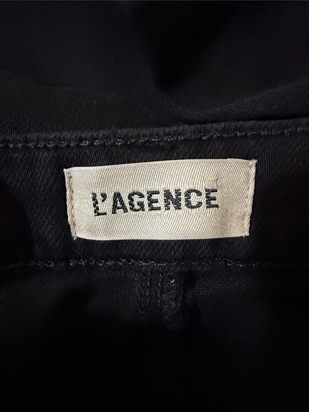 L'AGENCE Lenora Low Rise Seamed Flair In Noir Jeans Size 25 - Picture 9 of 14